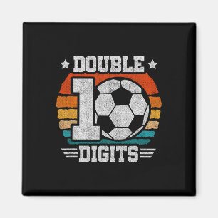 Aimant Anniversaire de football - Double Chiffres 10 Ans