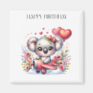 Aimant Anniversaire de Koala Volant