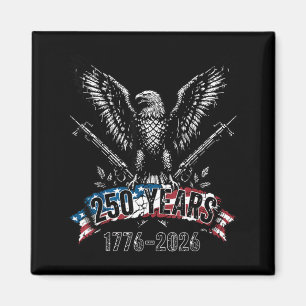 Aimant Anniversaire des Amériques 4 juillet 2026 Vintage