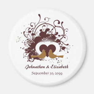 Aimant Anniversaire des Mariages Inséparables Brown tosca