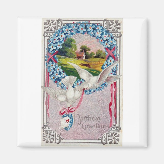 Aimant Anniversaire Doves Postmark 1910 (Devant)
