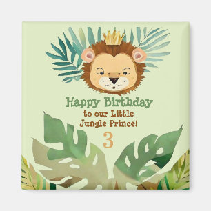 Aimant Anniversaire du lion de la Petite Jungle