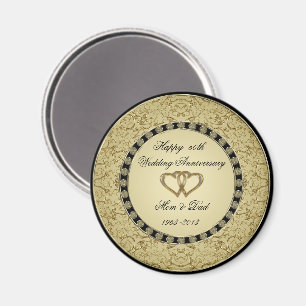 Aimant Anniversaire du Mariage d'or