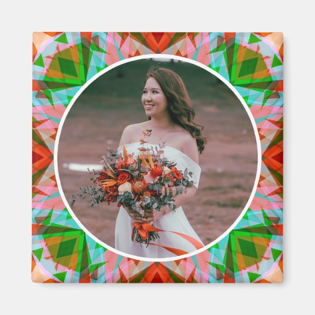 Aimant Anniversaire du Mariage rouge de Noël personnalisé (Devant)