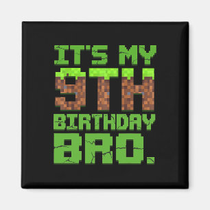 Aimant Anniversaire Garçon C'est mon 9e anniversaire Joue