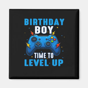 Aimant Anniversaire Garçon Temps De Niveau Up Gamer Jeu V