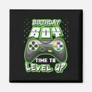 Aimant Anniversaire Garçon Temps De Niveau Up Video Jeu A