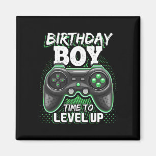 Aimant Anniversaire Garçon Temps De Niveau Up Video Jeu A