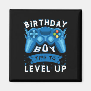 Aimant Anniversaire Garçon Temps De Niveau Up Video Jeu A