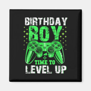 Aimant Anniversaire Garçon Temps De Niveau Up Video Jeu A