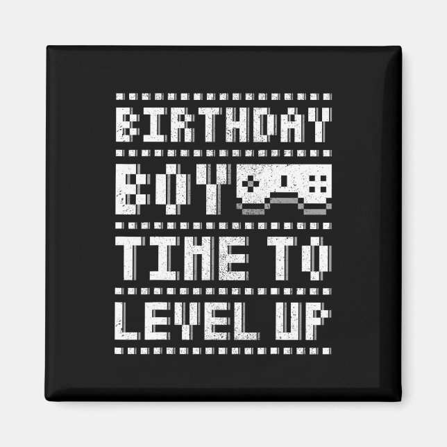 Aimant Anniversaire Garçon Temps De Niveau Vers Ado Garço (Devant)