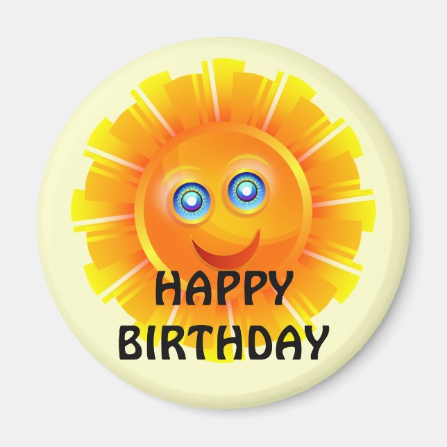 Aimant ANNIVERSAIRE : Joyeux desin pour l'anniversaire du (Devant)