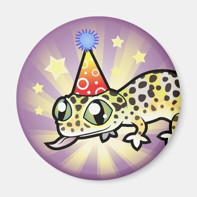 Aimant Anniversaire Leopard Gecko (Devant)