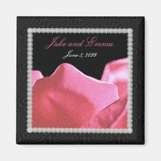 Aimant Anniversaire mariage Pétales Rose