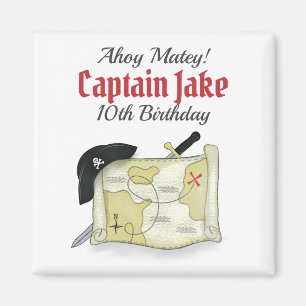 Aimant Anniversaire Pirates Trésor Carte Fête Favoriser