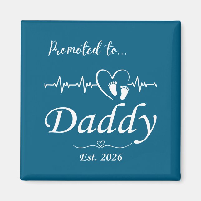Aimant Annonce de bébé futur papa en 2026  (Devant)
