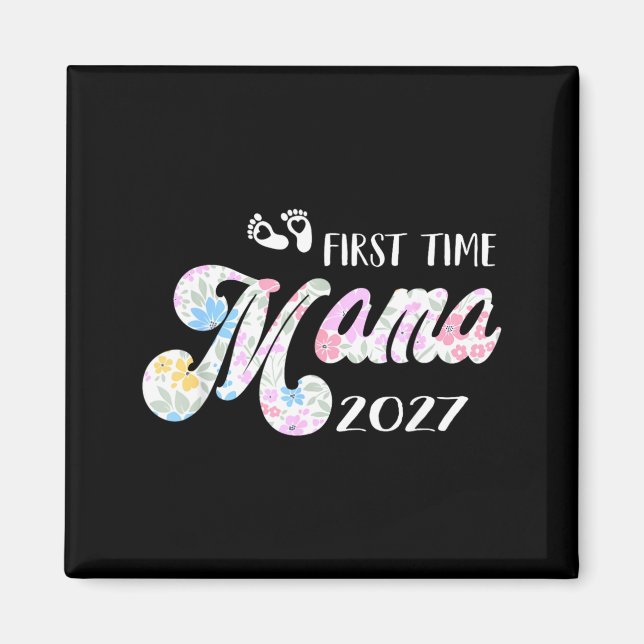 Aimant Annonce de bébé Mama Ft Time Future maman 2027 (Devant)