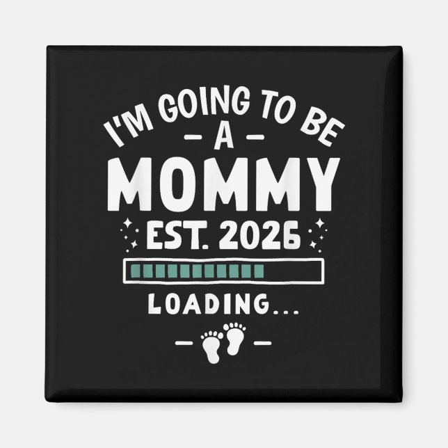 Aimant Annonce de Bébé Maman pour la 1ère Fois Je Vais êt (Devant)