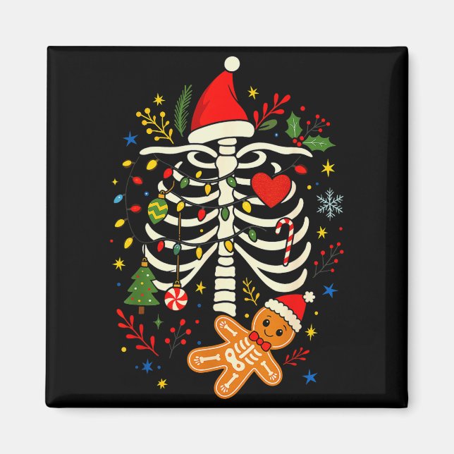 Aimant Annonce de Grossesse au Pain d'Épice de Noël Maman (Devant)