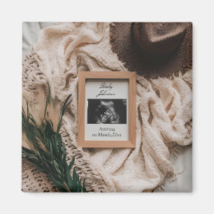 Aimant Annonce de grossesse Boho rustique à l'ultrason 