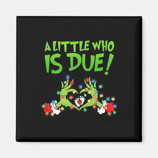 Aimant Annonce de grossesse drôle de Noël Nouvelle maman  (Devant)