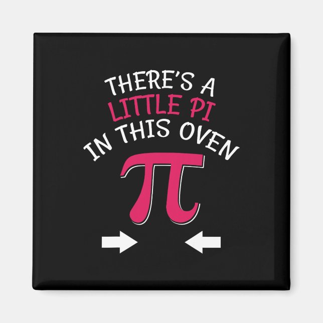 Aimant Annonce de grossesse Funny Pi Day Byby Happy Pi  (Devant)