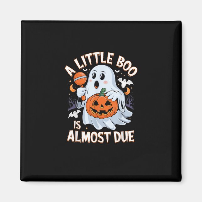 Aimant Annonce de grossesse Halloween mignonne (Devant)