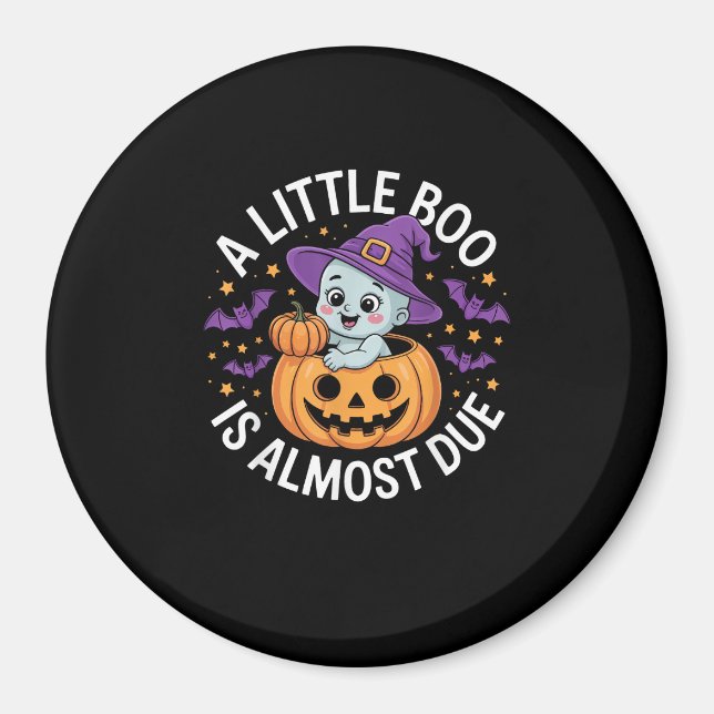 Aimant Annonce de grossesse Halloween mignonne (Devant)