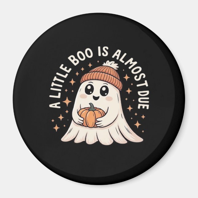 Aimant Annonce de grossesse Halloween mignonne (Devant)