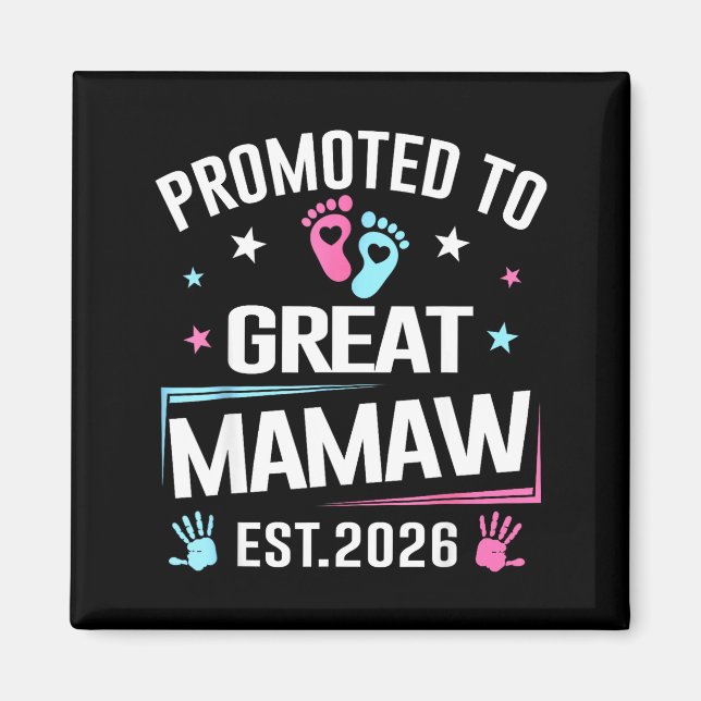 Aimant Annonce de grossesse Mamaw grande Est 2026 (Devant)
