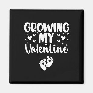 Aimant Annonce de grossesse mignonne pour ma Saint-Valent