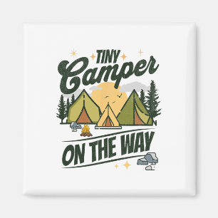 Aimant Annonce de grossesse pour amateur de camping en Ti
