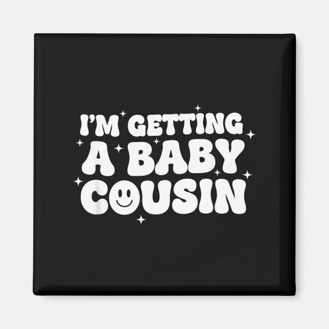 Aimant Annonce de grossesse pour bébé cousin enfants (Devant)