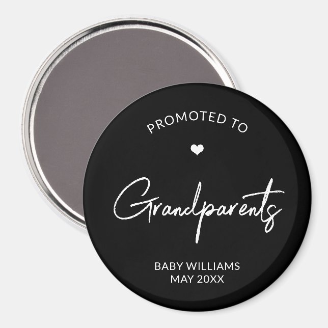 Aimant Annonce de grossesse pour grands-parents (Recto/Verso)