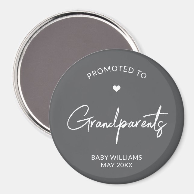 Aimant Annonce de grossesse pour grands-parents (Recto/Verso)