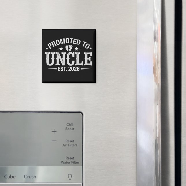 Aimant Annonce de grossesse promue Oncle prévu 2026 (In situ (réfrigérateur))
