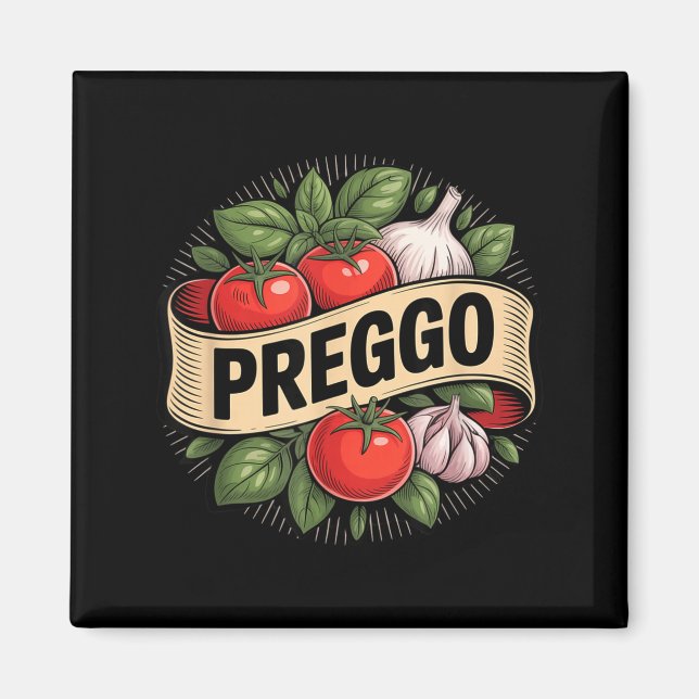 Aimant Annonce de grossesse Sauce pour pâtes Prego Drôle  (Devant)