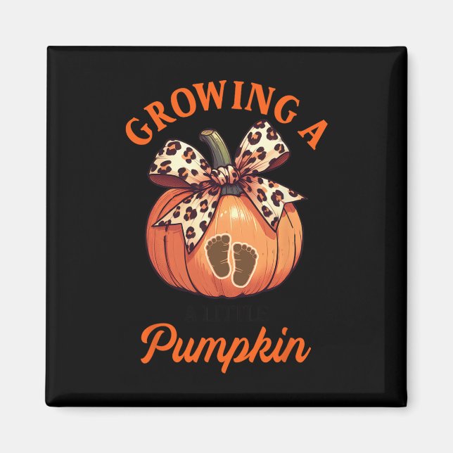 Aimant Annonce de Grossesse Thanksgiving Petit en Croissa (Devant)