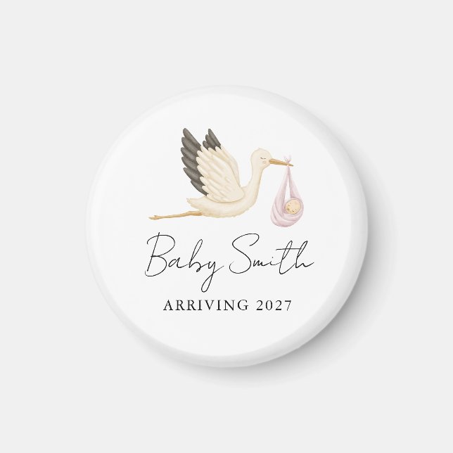 Aimant Annonce de l'année de naissance de bébé fille par  (Devant)