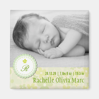 Aimant Annonce de naissance photo de jolies marguerites f