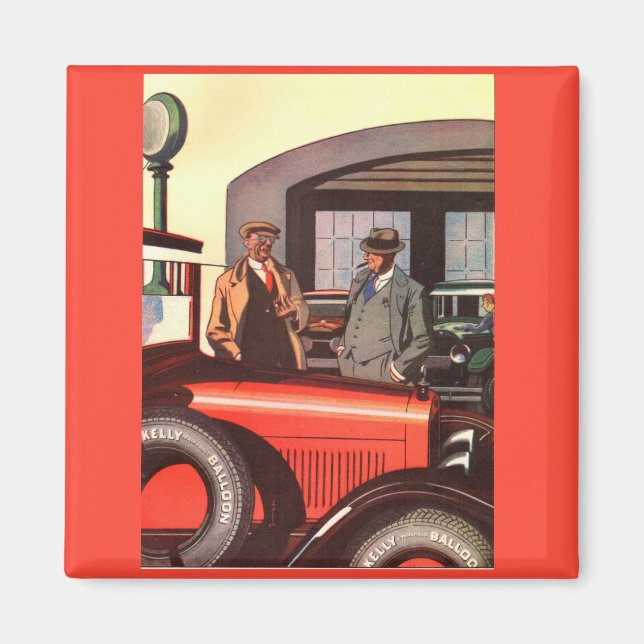 Aimant Annonce de pneus Kelly Springfields dans les année (Devant)