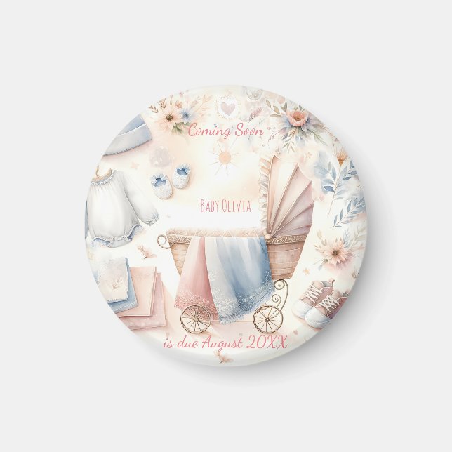 Aimant Annonce de venir bientôt mignonne Invitation (Devant)