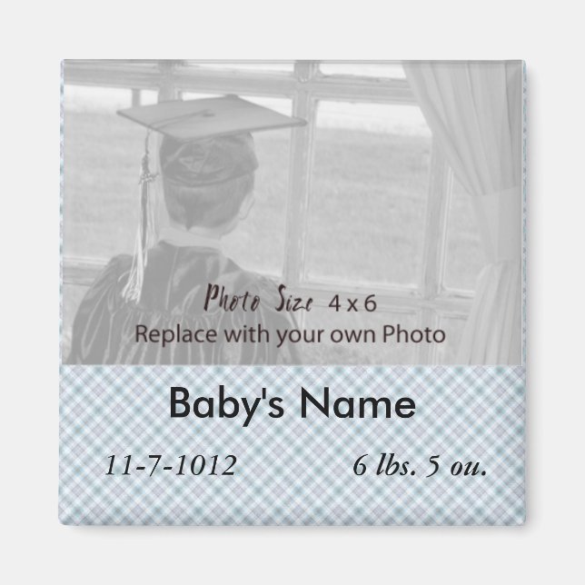 Aimant Annonces Baby Boy Button (Pin) (Devant)