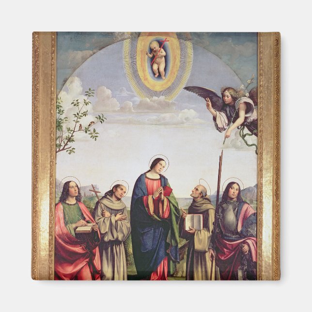 Aimant Annonciation et saints, 1500 (Devant)