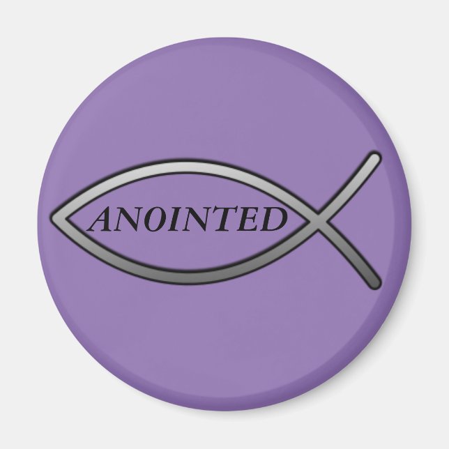 Aimant ANOINTED Quote/ Jesus Fish (Devant)
