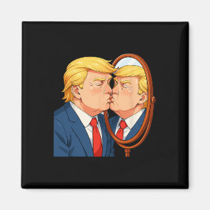 Aimant Anti-donald Trump Miroir Embrassant - Narcissisme