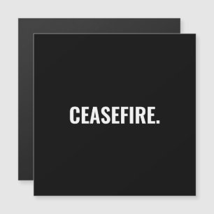 Aimant anti-guerre noir blanc minimaliste du cesse