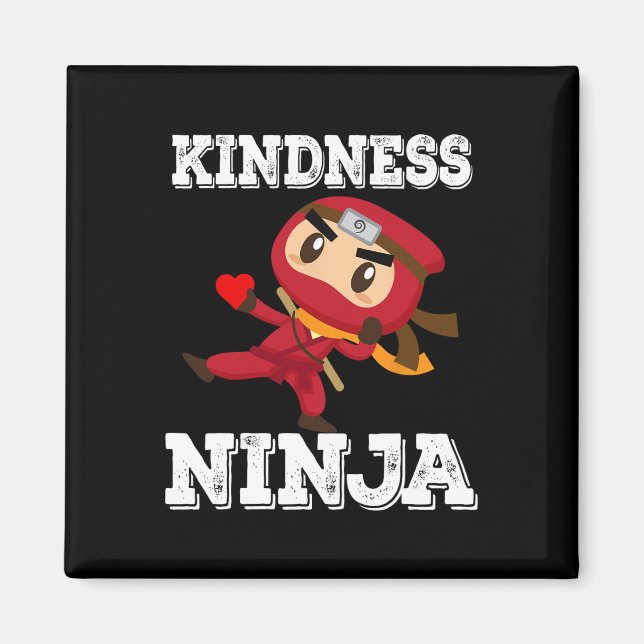 Aimant Anti Harcèlement Ninja de la Gentillesse École Ens (Devant)