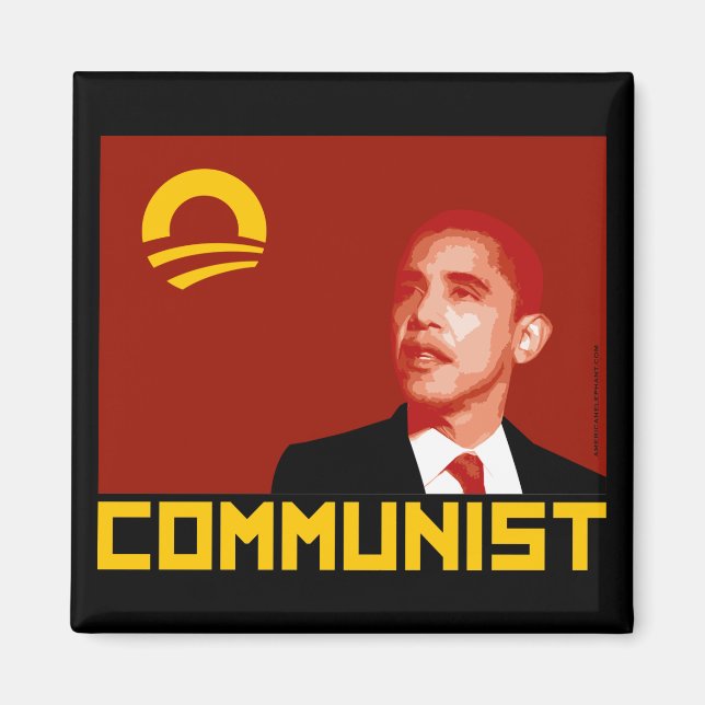 Aimant Anti-Obama : Barack Obama communiste (Devant)