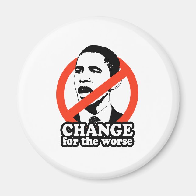 AIMANT ANTI-OBAMA / CHANGEMENT POUR LE PIRE (Devant)